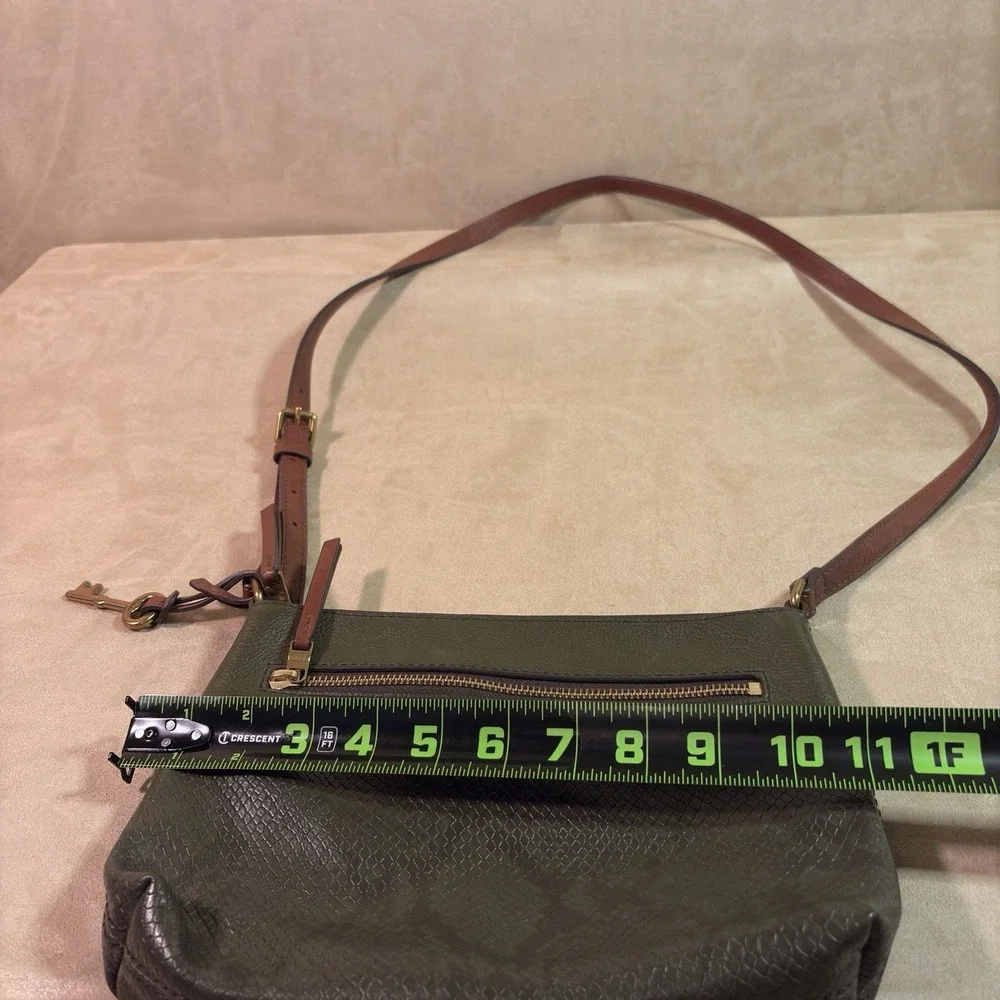 Fossil Purse Leather Handbag Women Green